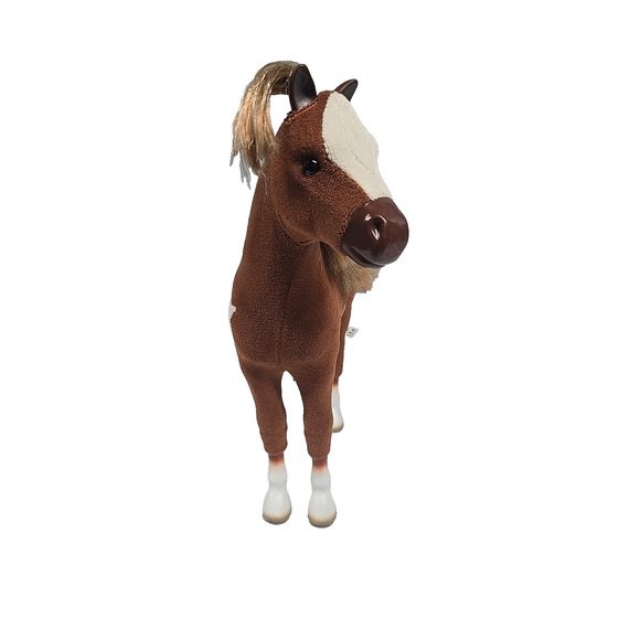 American Girl Paint Foal Horse 2019 GJD50 Brown Fabric Coat Rooted Mane and Tail - Picture 4 of 12